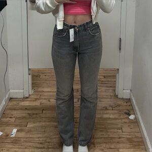 Zara Gray Straight Leg Women's Jeans